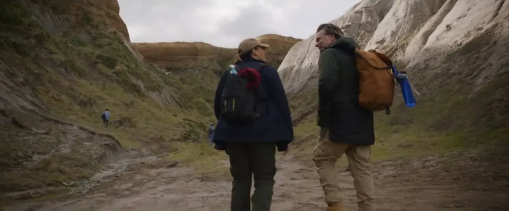 A screenshot from backpacking horror movie Coming Home In The Dark (2021)