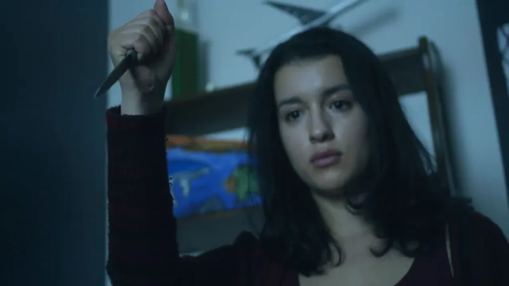 A screenshot from shark themed horror movie From the Depths (2020)