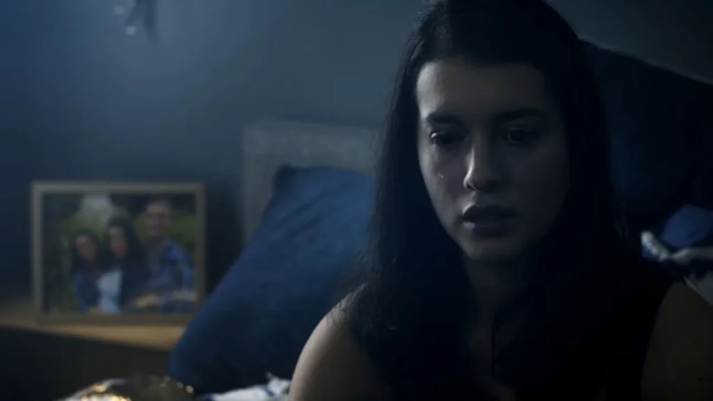 A screenshot from shark themed horror movie From the Depths (2020)