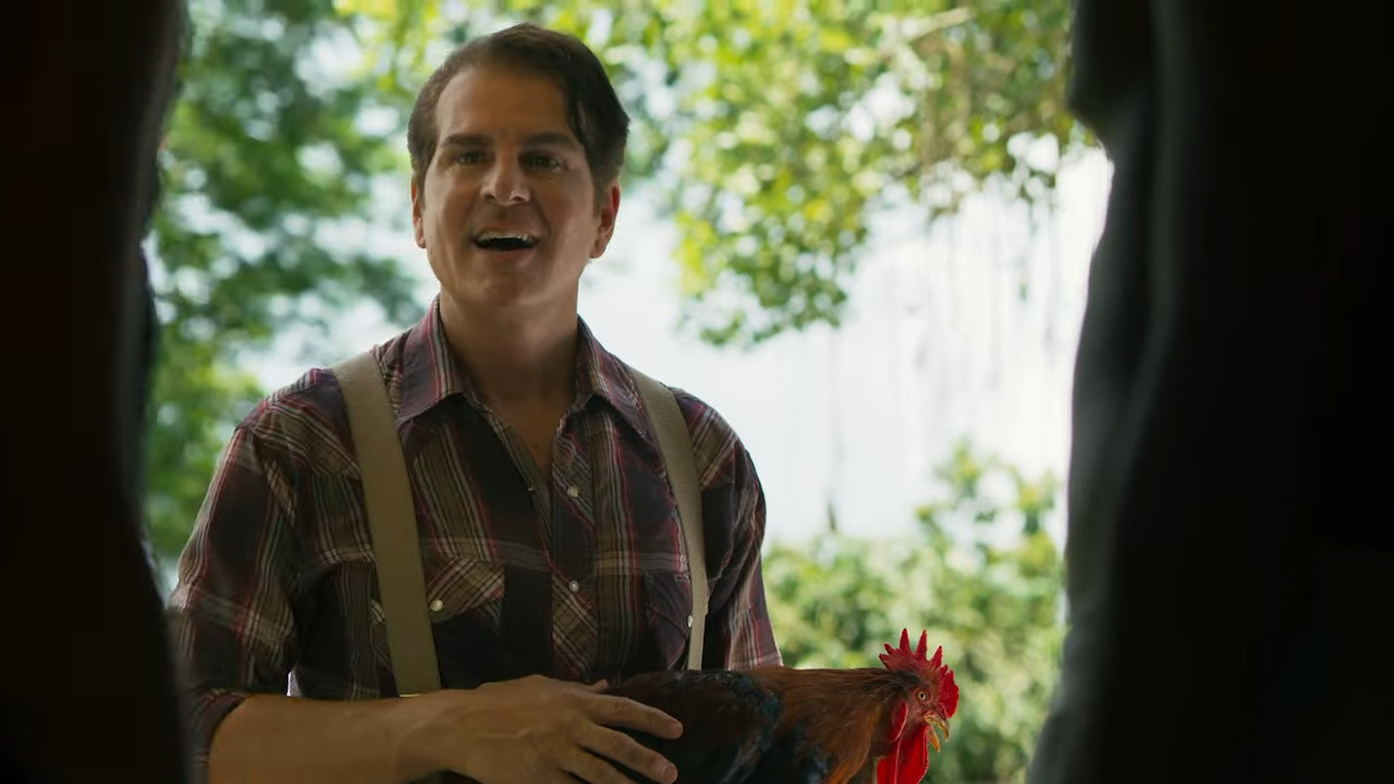 A screenshot from the horror movie The Welder (2021)
