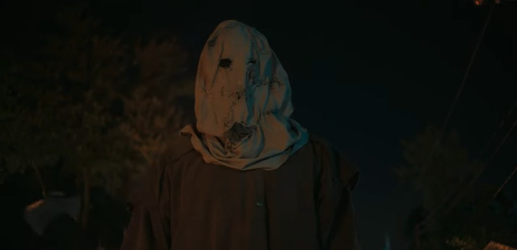 Screenshot from Tubi original horror movie Guess Who from 2024.