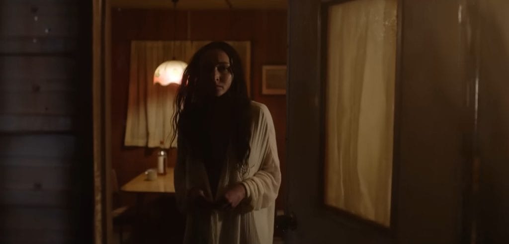 A screenshot from Shudder original horror movie You'll Never Find Me (2024)