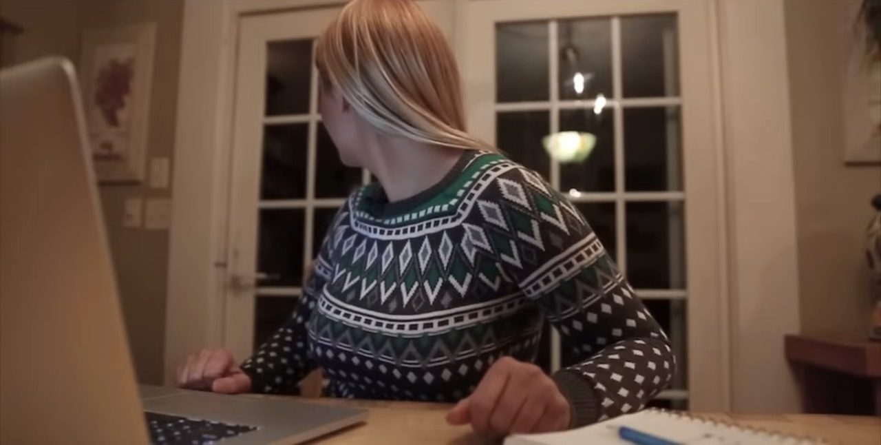 Screenshot from Found Footage horror movie The Lost Footage Of Leah Sullivan (2018)