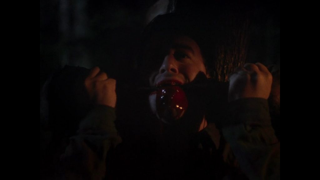A screenshot from Shudder Original Slasher Movie In a Violent Nature 2024)