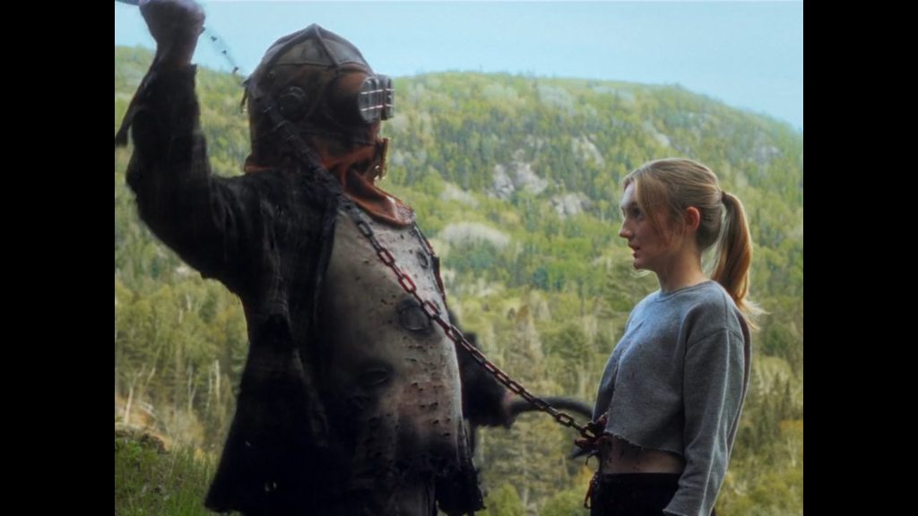 A screenshot from Shudder Original Slasher Movie In a Violent Nature 2024)