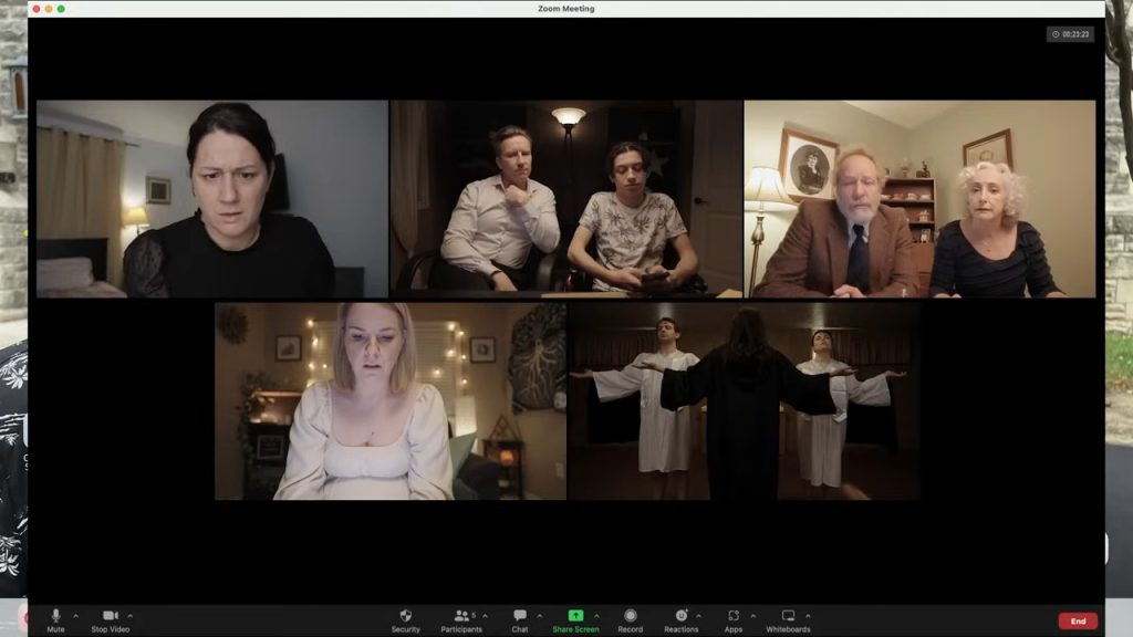 Screenshot from Found Footage horror movie Invited (2024)