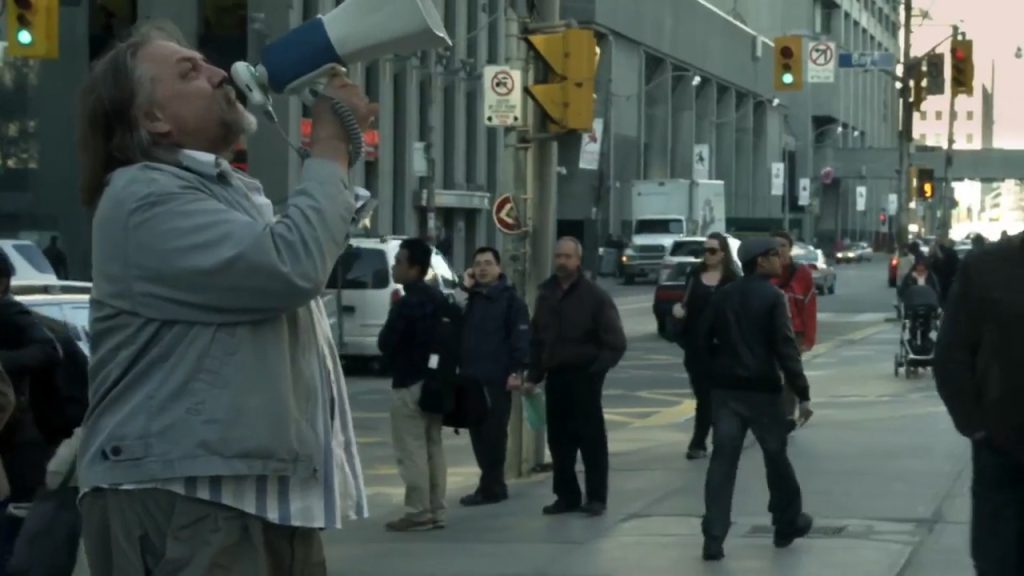 A screenshot from found footage horror mockumentary The Conspiracy (2012)