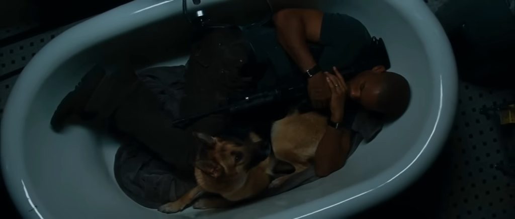 Screenshot from horror movie I Am Legend