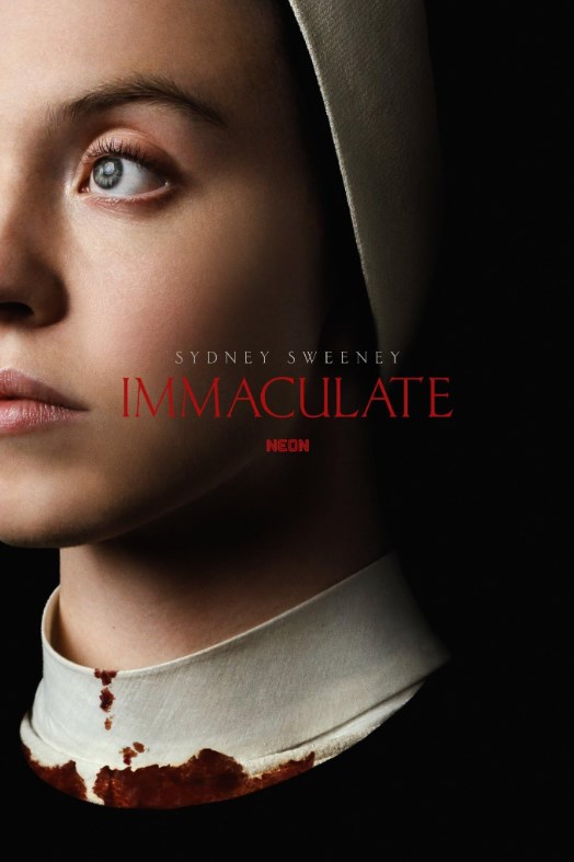 Cover from Sydney Sweeney's horror movie Immaculate (2024)