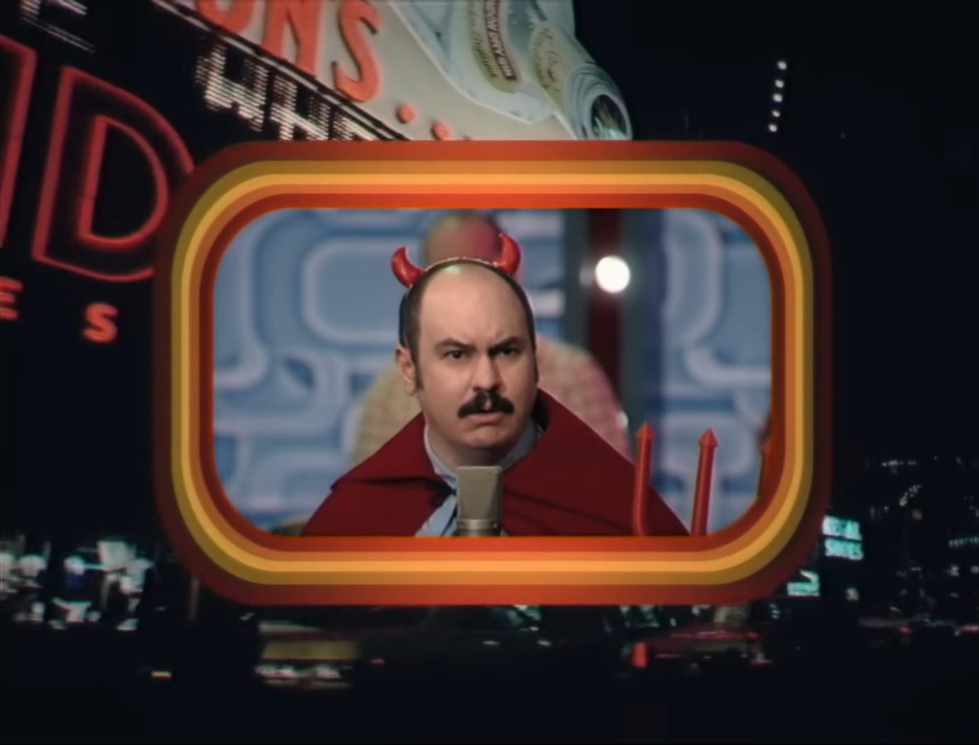 Screenshot from Mockumentary horror movie Late Night with the Devil (2024)