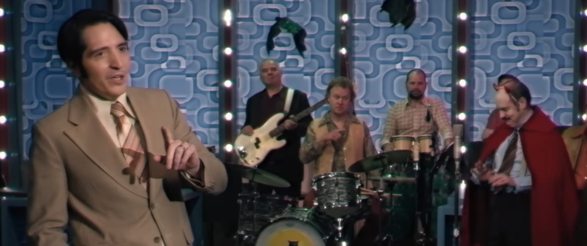 Screenshot from Mockumentary horror movie Late Night with the Devil (2024)