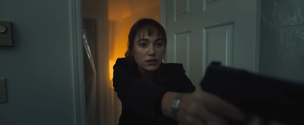 Screenshot from crime horror movie Longlegs (2024)