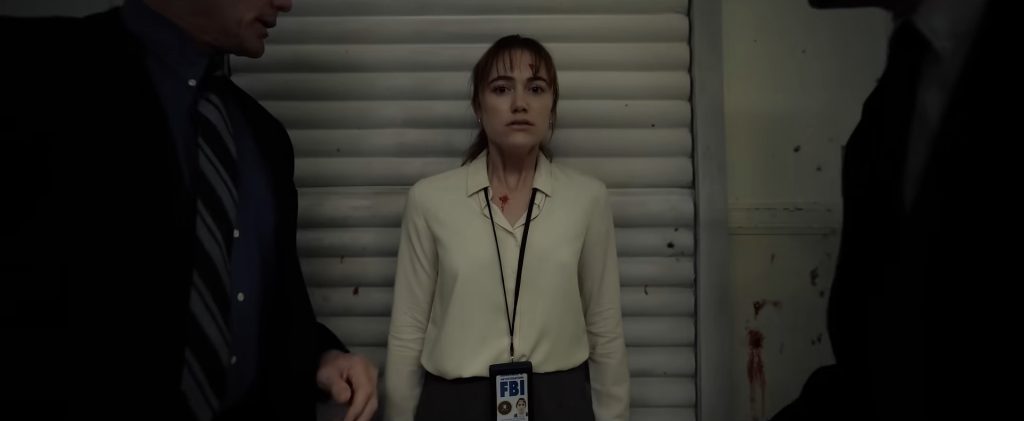 Screenshot from crime horror movie Longlegs (2024)
