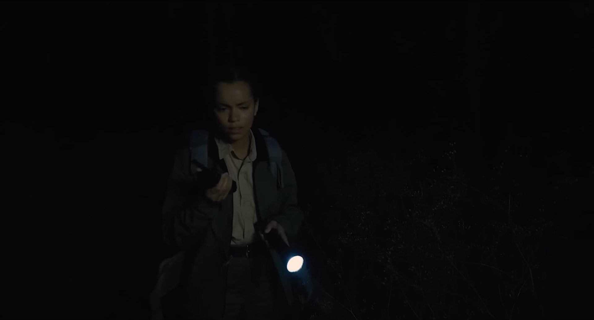 A screenshot from horror movie Lovely, Dark and Deep (2023)