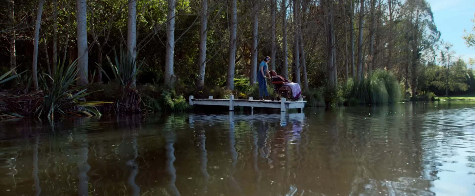 A screenshot from Ti West's horror prequel Pearl (2022)
