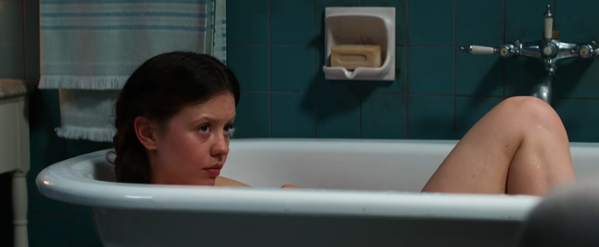 A screenshot from Ti West's horror prequel Pearl (2022)