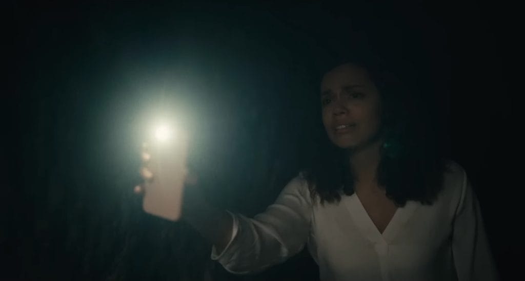 Screenshot from horror movie Barbarian (2022)