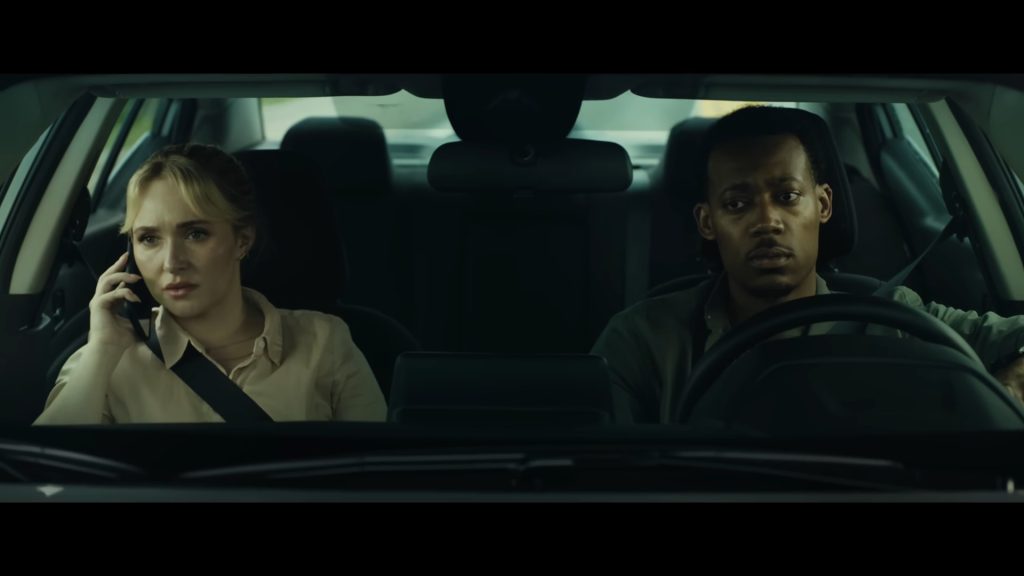 A screenshot from thriller movie Amber Alert (2024)
