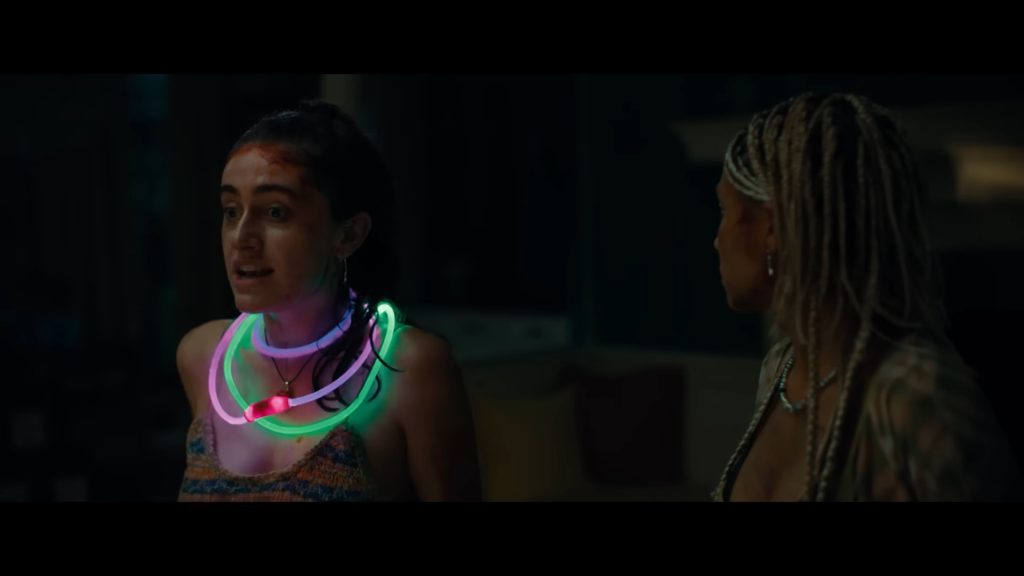 Screenshot from horror comedy Bodies, Bodies, Bodies (2022)