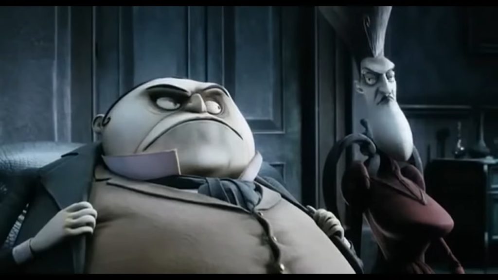 A screenshot from Tim Burton's stop motion movie Corpse Bride (2005)
