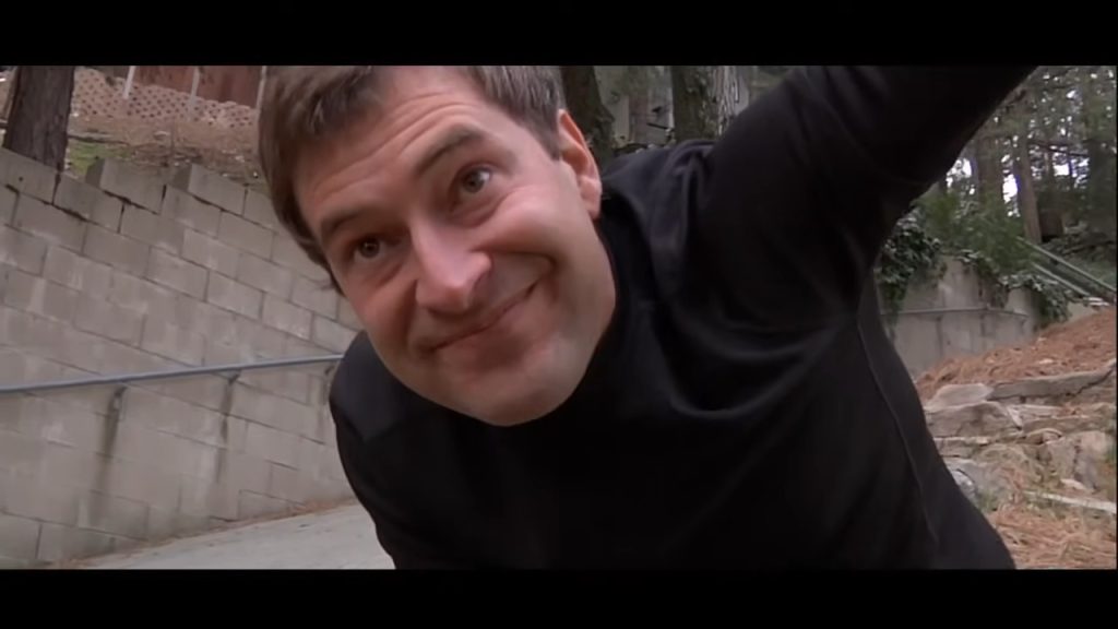 A screenshot from found footage horror movie Creep (2014)