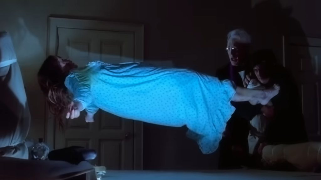 A screenshot from horror classic The Exorcist (1973)