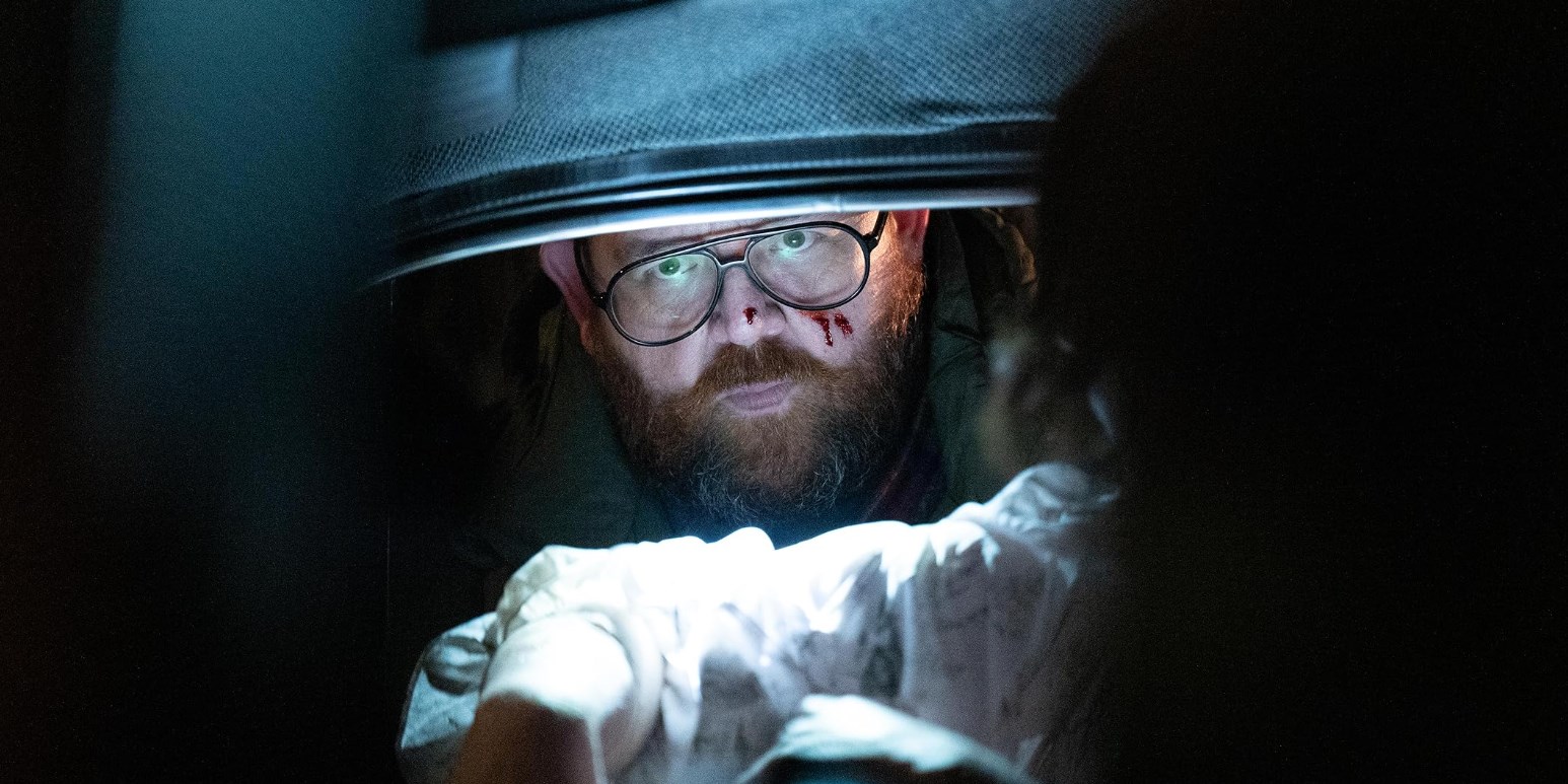 A screenshot from Shudder original horror movie Black Cab (2024)