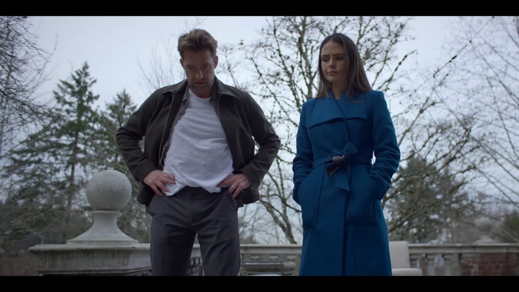 A screenshot from thriller movie Cellar Door (2024)