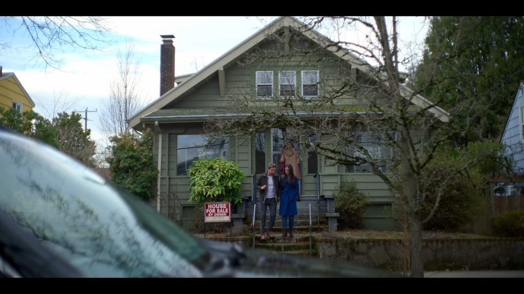 A screenshot from thriller movie Cellar Door (2024)