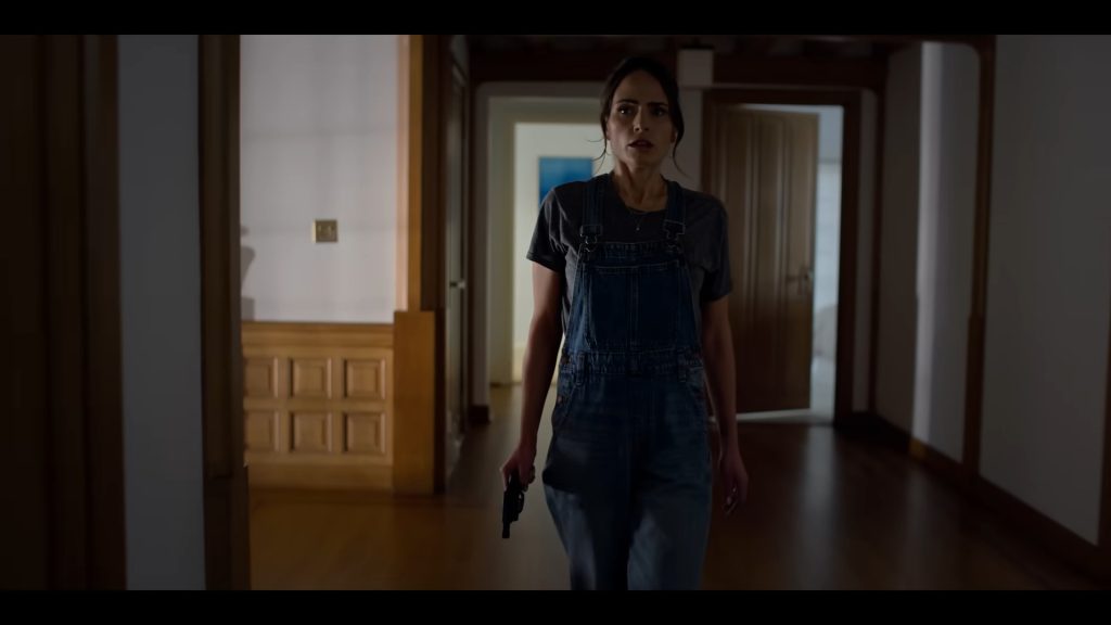 A screenshot from thriller movie Cellar Door (2024)