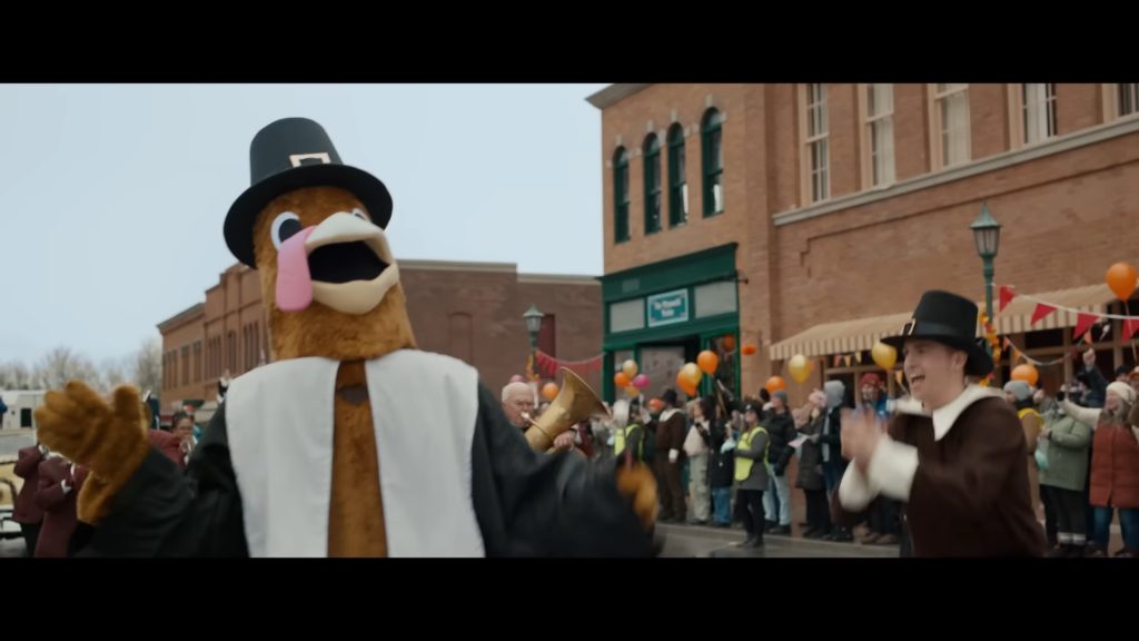A screenshot from Eli Roth's horror slasher Thanksgiving (2023)
