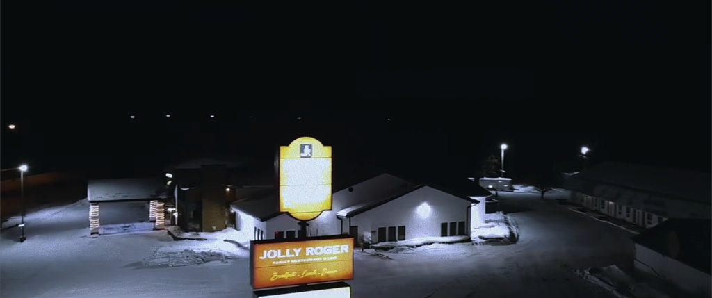 A screenshot from Christmas horror movie Silent Bite (2024)