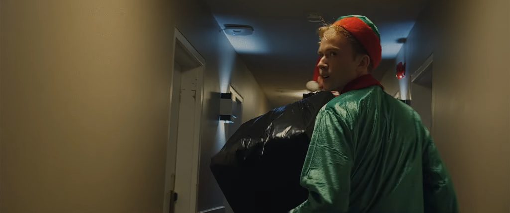 A screenshot from Christmas horror movie Silent Bite (2024)