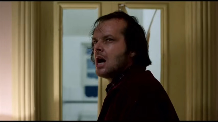 A screenshot from horror classic The Shining (1980)