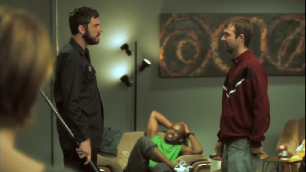 A screenshot from horror movie The Signal (2007)