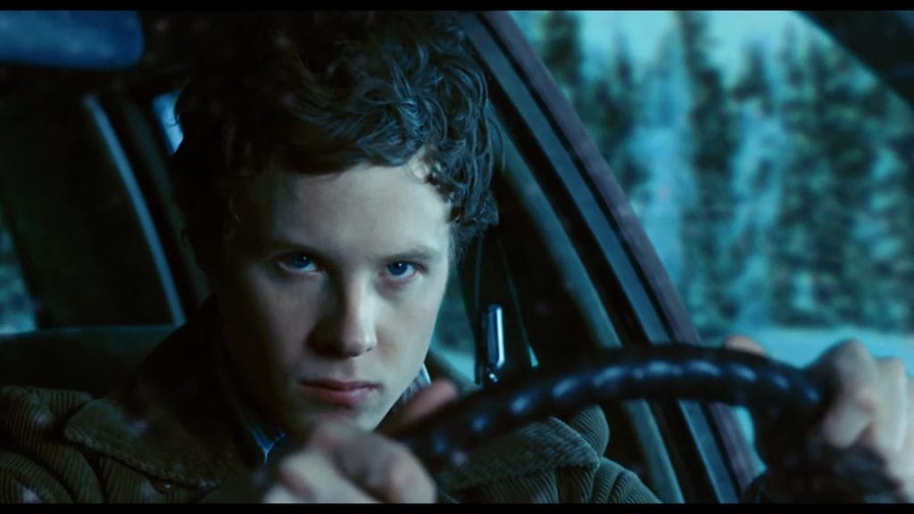 A screenshot from supernatural Christmas horror movie Wind Chill (2007)