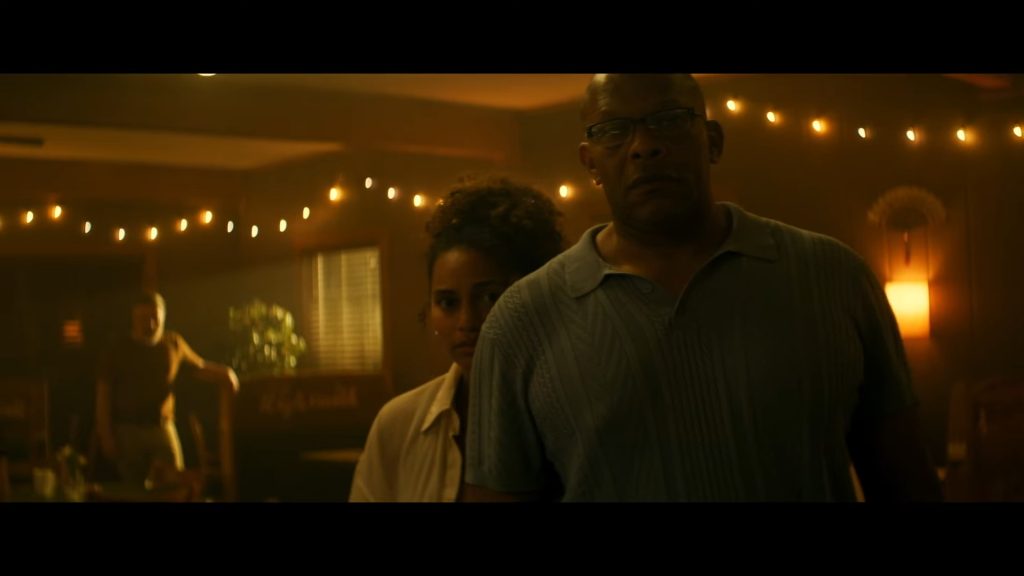 A screenshot from horror whodunit Bone Face (2025)