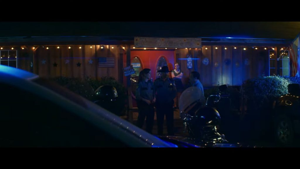 A screenshot from horror whodunit Bone Face (2025)