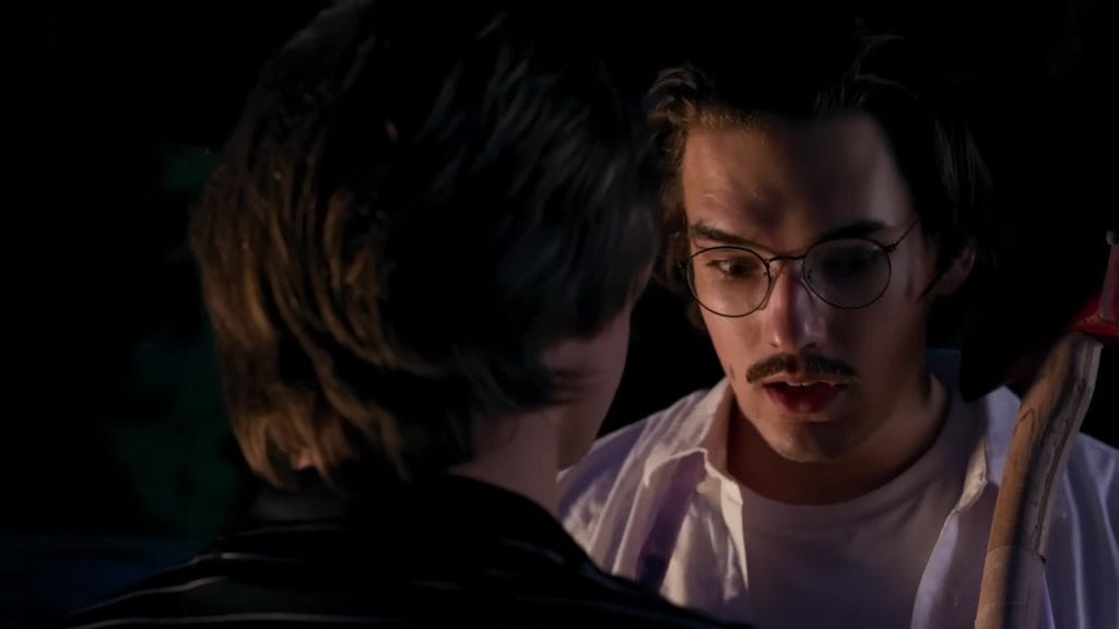 A screenshot from revenge horror movie Bystanders (2025)