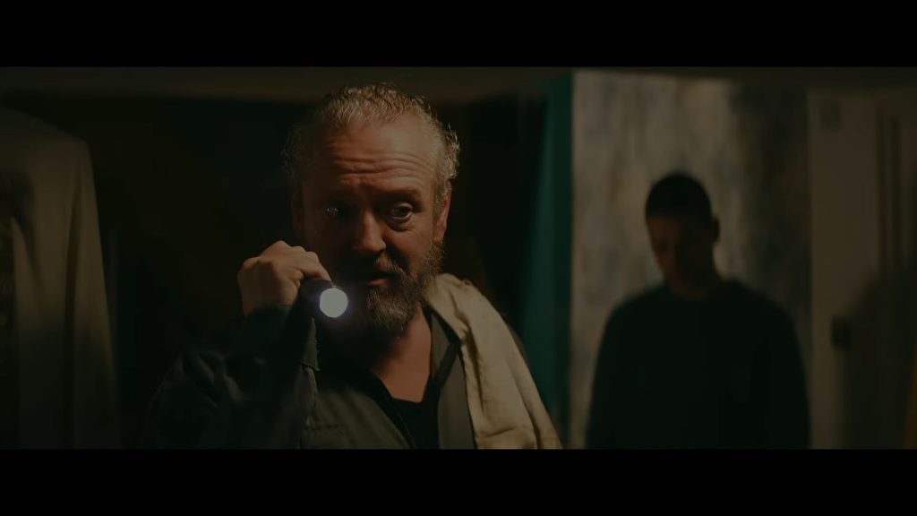 A screenshot from romantic horror comedy Drained (2025)