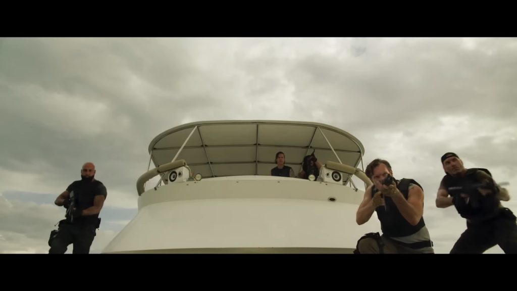 A screenshot from terrible shark movie Into The Deep (2025)