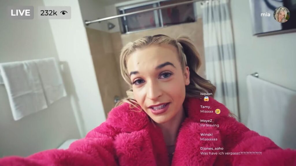 A screenshot from influencer themed found footage horror movie Livestream (2025)