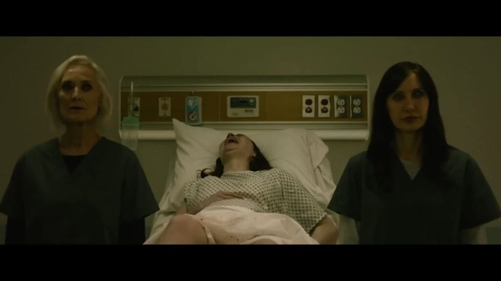 A screenshot from science fiction horror movie Descendent (2025)