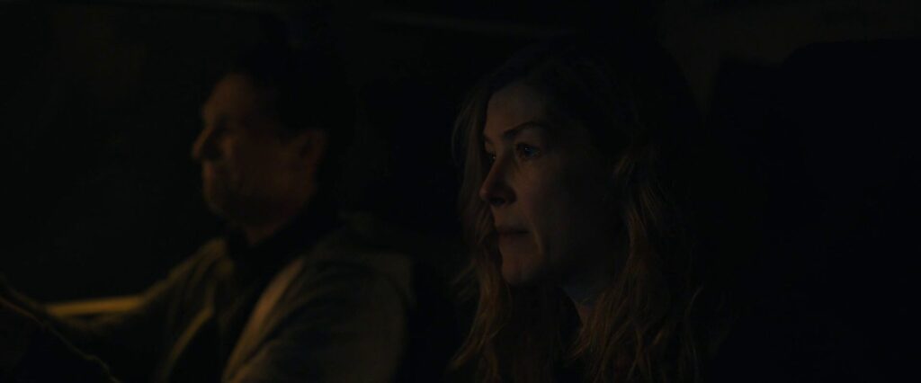 A screenshot from horror movie Hallow Road (2025)