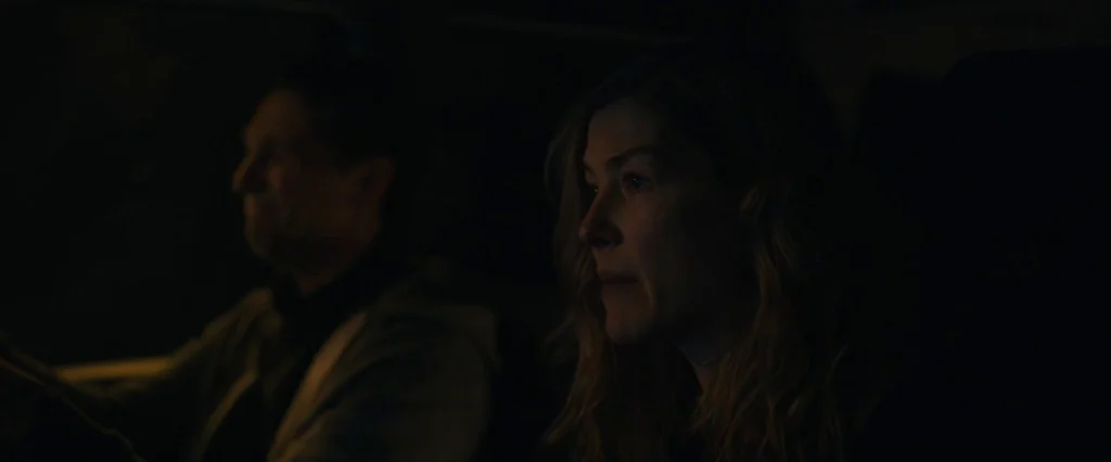 A screenshot from horror movie Hallow Road (2025)