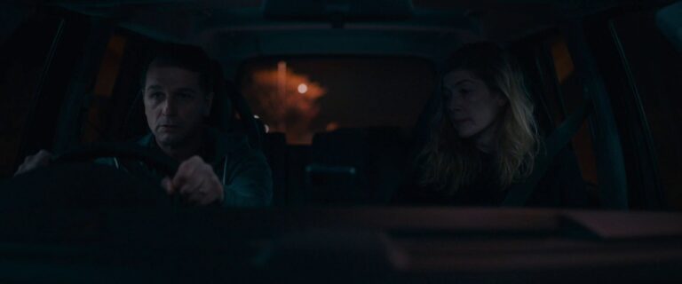 A screenshot from horror movie Hallow Road (2025)