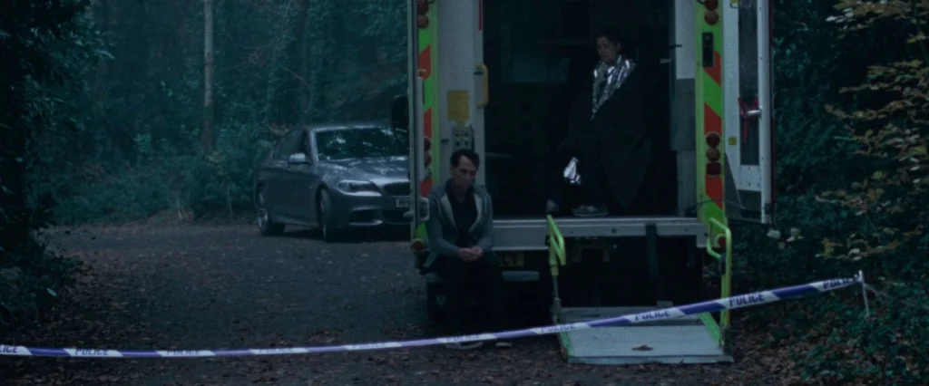 A screenshot from horror movie Hallow Road (2025)
