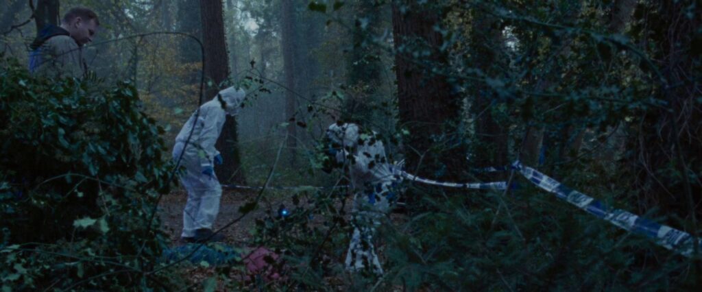 A screenshot from horror movie Hallow Road (2025)