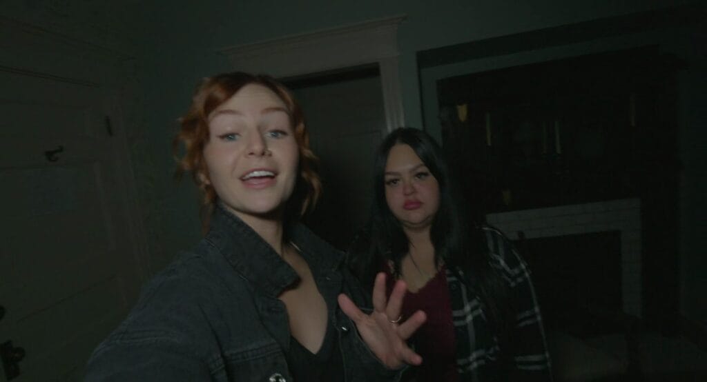 A screenshot from found footage horror movie House on Eden (2025)