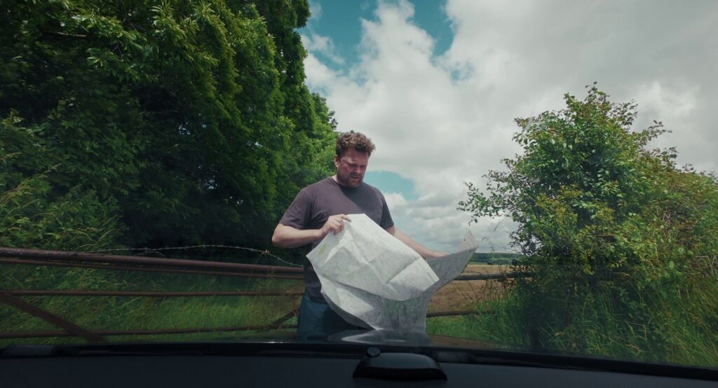 A screenshot from British Found Footage horror comedy Loner (2025)